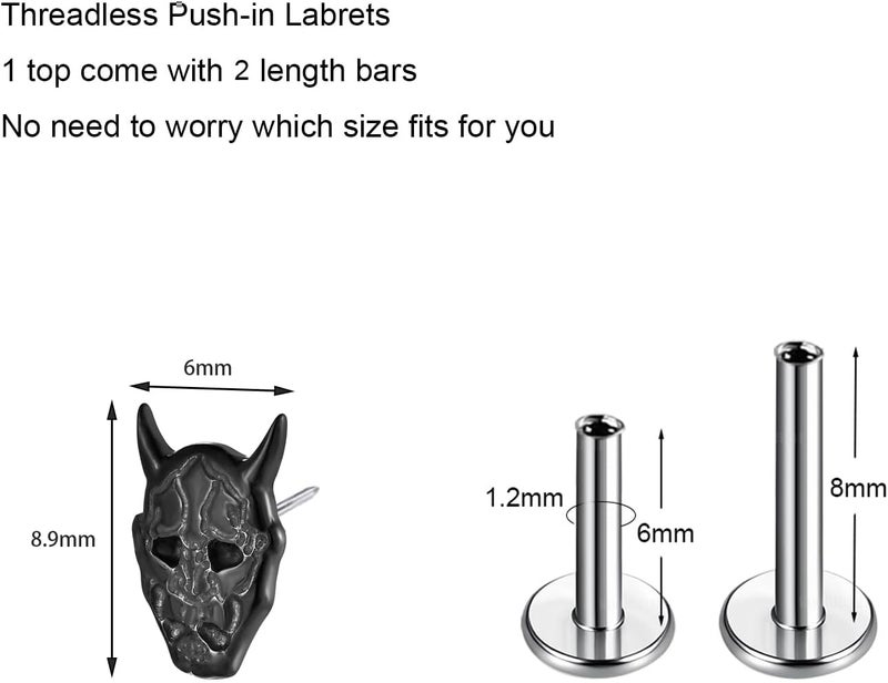 TOMIDES 1Pcs G23 Titanium Flat Back Earrings Studs 16g F136 Implant Grade Titanium Labrets Press Fit Threadless Push In Dainty Cartilage Helix Conch Lobe Lip Tragus Piercing Jewelry - Image 2